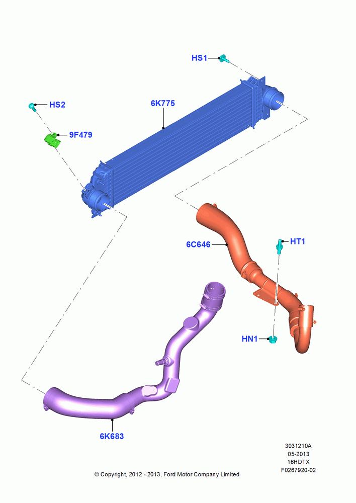 10A - Intercooler/Air Ducts and Hoses, 1.6L PI TC I4 ETHNL; 13/AUG/2012-14/JUL/2014