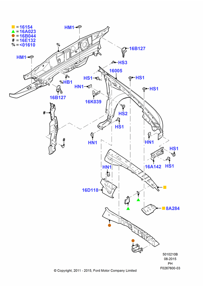 10B - Dash Panel and Front Fenders; 06/FEB/2012-01/MAR/2019