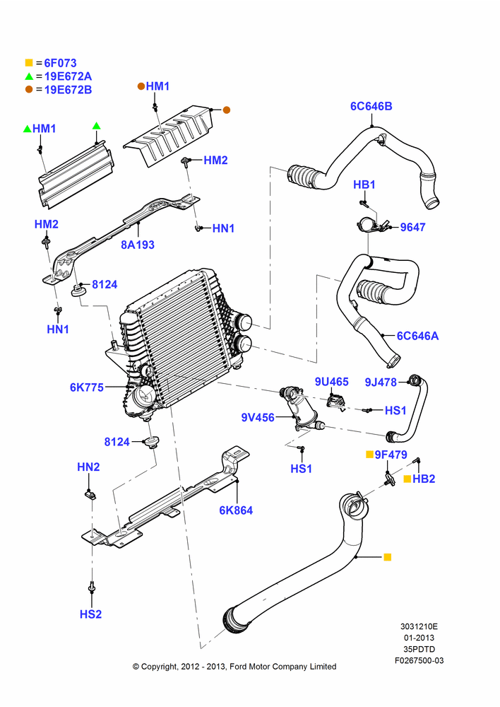 10E - Intercooler/Air Ducts and Hoses, 3.5L V6 Gas DOHC TIVCT; 20/AUG/2012-23/DEC/2014