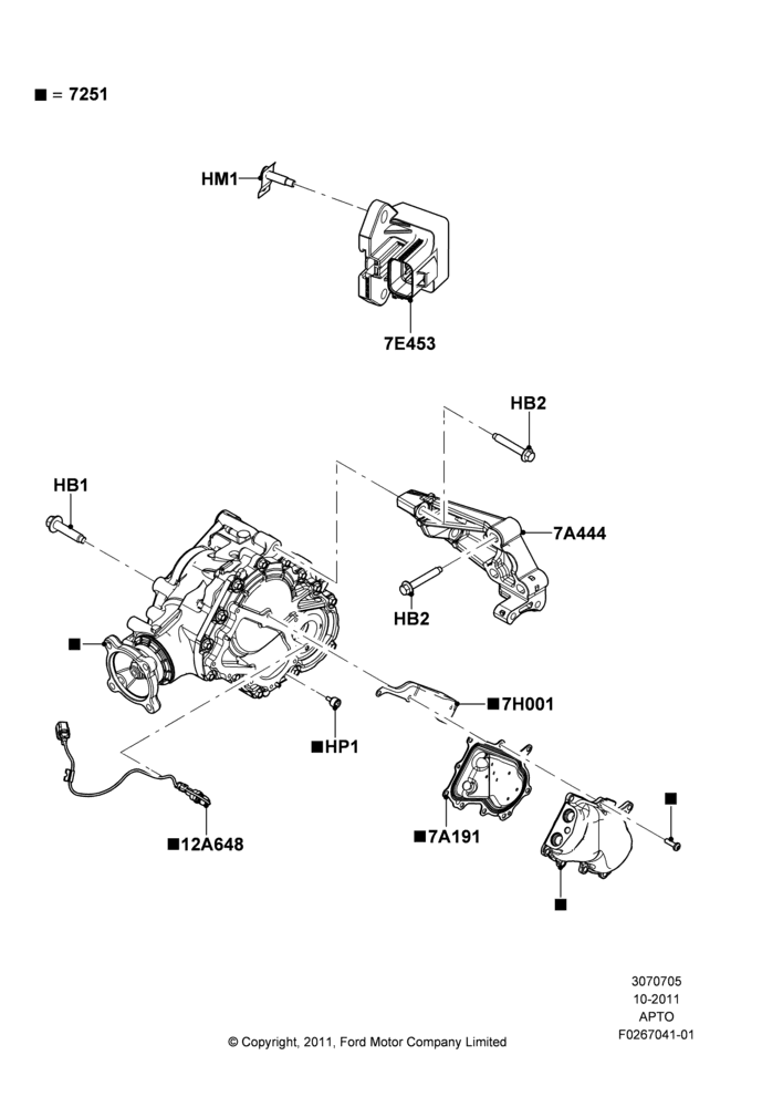05J - Transfer Drive Case, LHD 4WD (FTD), Power Take off Unit With Cooler; 13/OCT/2011-06/FEB/2012