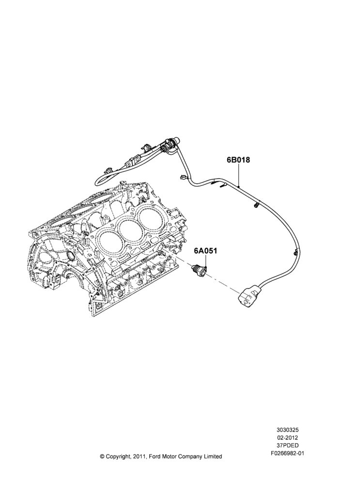 Engine Heater, 3.7L DOHC V6 Gas.
