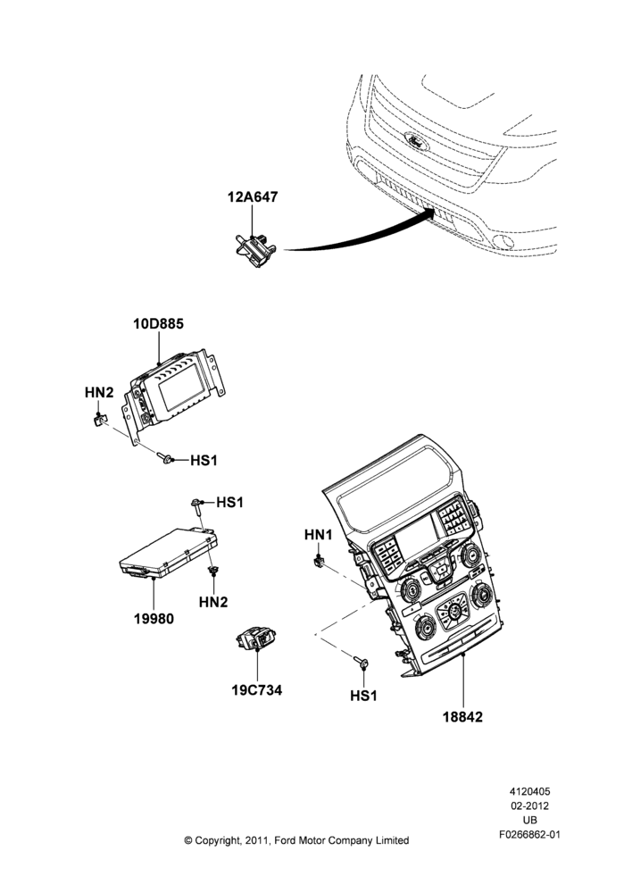 05E - Heater & Air Conditioning Controls, Less Aux Overhead Heater And A/C; 06/FEB/2012-03/MAR/2019