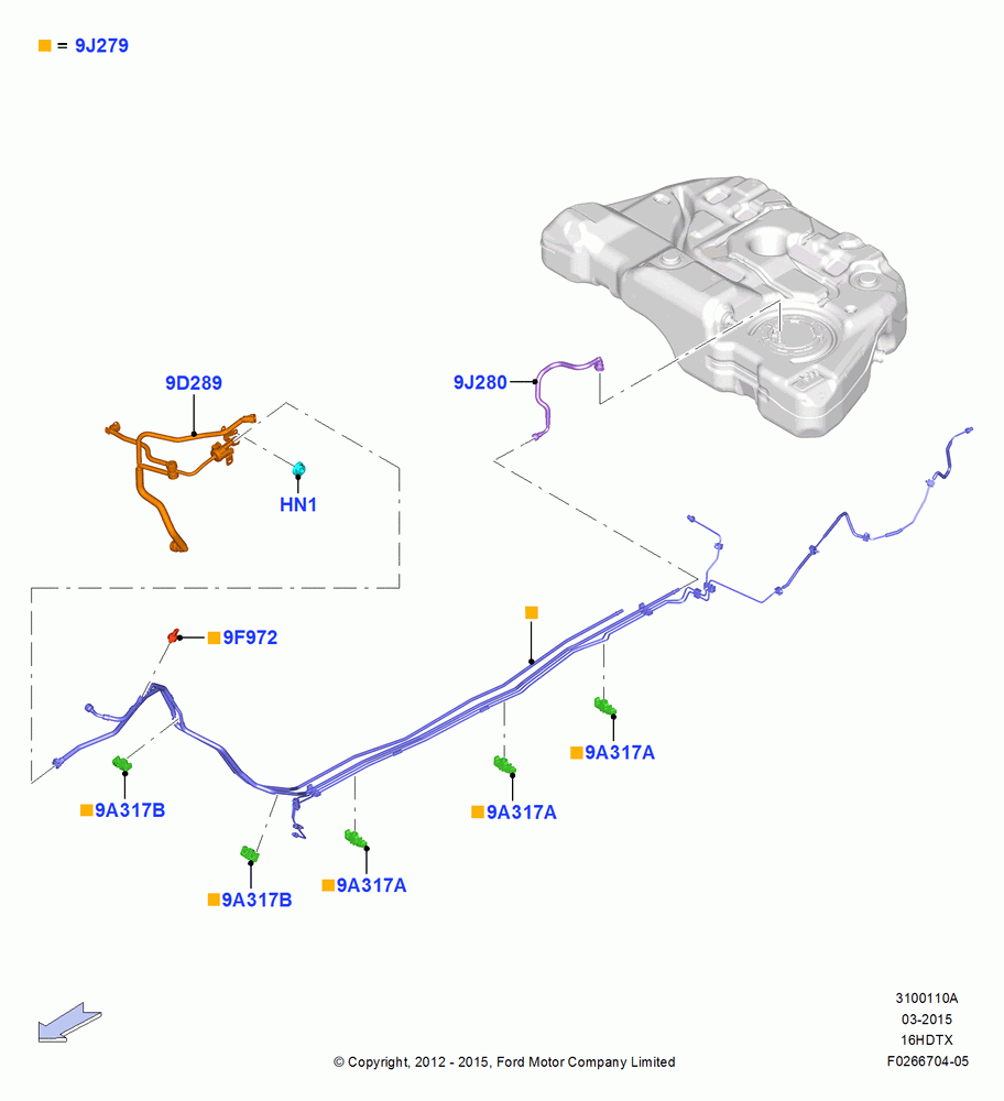 10A - Fuel Lines, 1.6L PI TC I4 ETHNL; 13/AUG/2012-14/JUL/2014