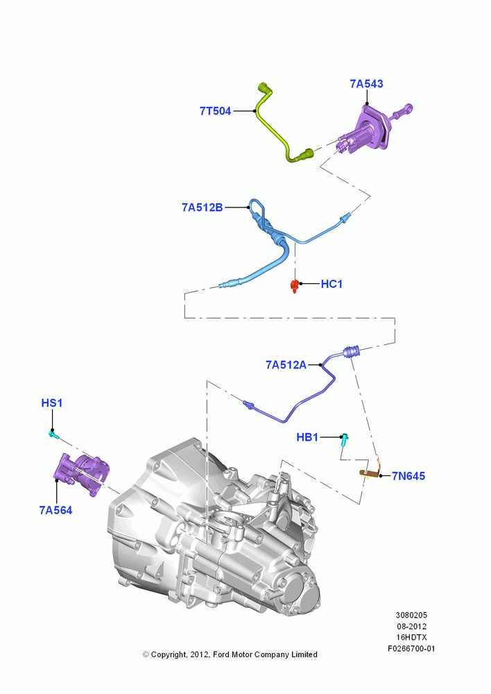 05A - Clutch Master and Slave Cylinders, 1.6L PI TC I4 ETHNL; 13/AUG/2012-14/JUL/2014