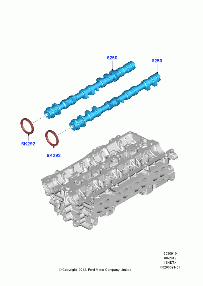 10A - Camshaft, 1.6L PI TC I4 ETHNL; 13/AUG/2012-14/JUL/2014