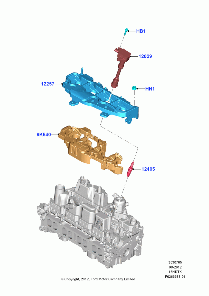 05A - Ignition Coil and Wires/Spark Plugs, 1.6L PI TC I4 ETHNL; 13/AUG/2012-14/JUL/2014