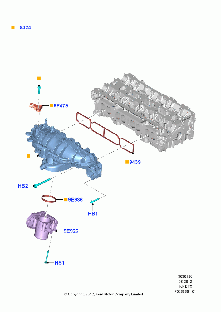 20A - Intake Manifold, 1.6L PI TC I4 ETHNL; 13/AUG/2012-14/JUL/2014