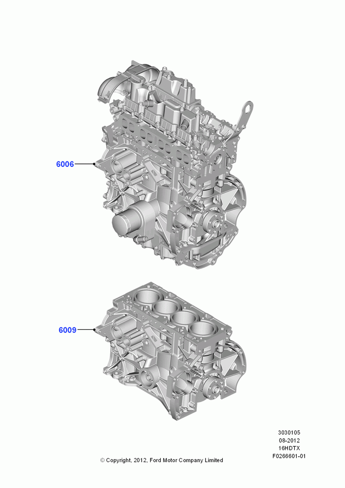 05A - Service Engine and Short Block, 1.6L PI TC I4 ETHNL; 13/AUG/2012-14/JUL/2014