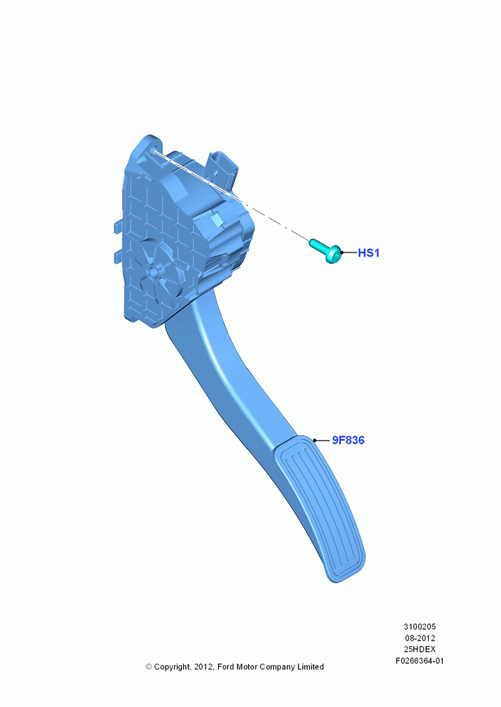 05B - Accelerator/Injection Pump Controls, 2.5L Duratec (110kW/150PS), 2.5L Duratec FFV (125kW/170PS); 13/AUG/2012