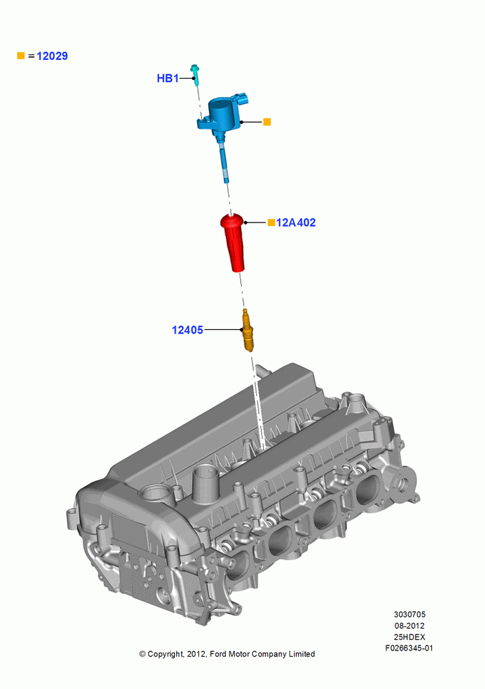 05B - Ignition Coil and Wires/Spark Plugs, 2.5L Duratec (110kW/150PS), 2.5L Duratec FFV (125kW/170PS); 13/AUG/2012