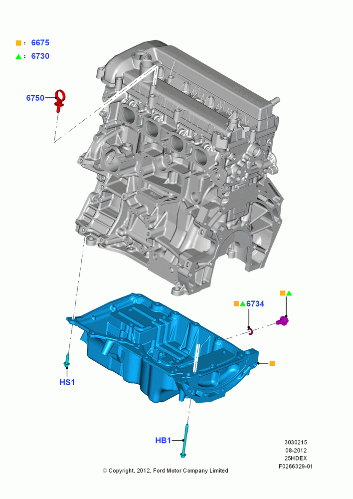 15B - Oil Pan/Oil Level Indicator, 2.5L Duratec (110kW/150PS), 2.5L Duratec FFV (125kW/170PS); 13/AUG/2012