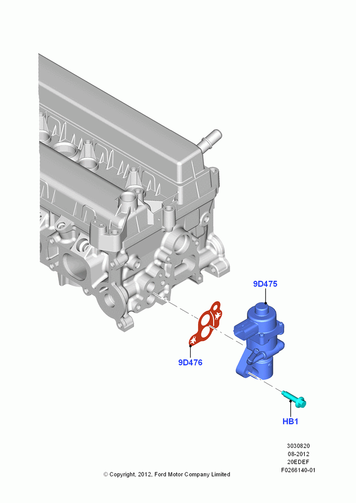 20B - Exhaust Gas Recirculation, 2.0L Duratec Hybrid (130kW); 13/AUG/2012