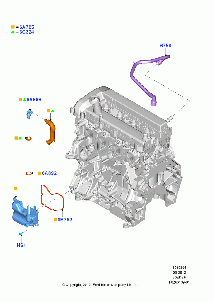 05B - Emission Control - Crankcase, 2.0L Duratec Hybrid (130kW); 13/AUG/2012