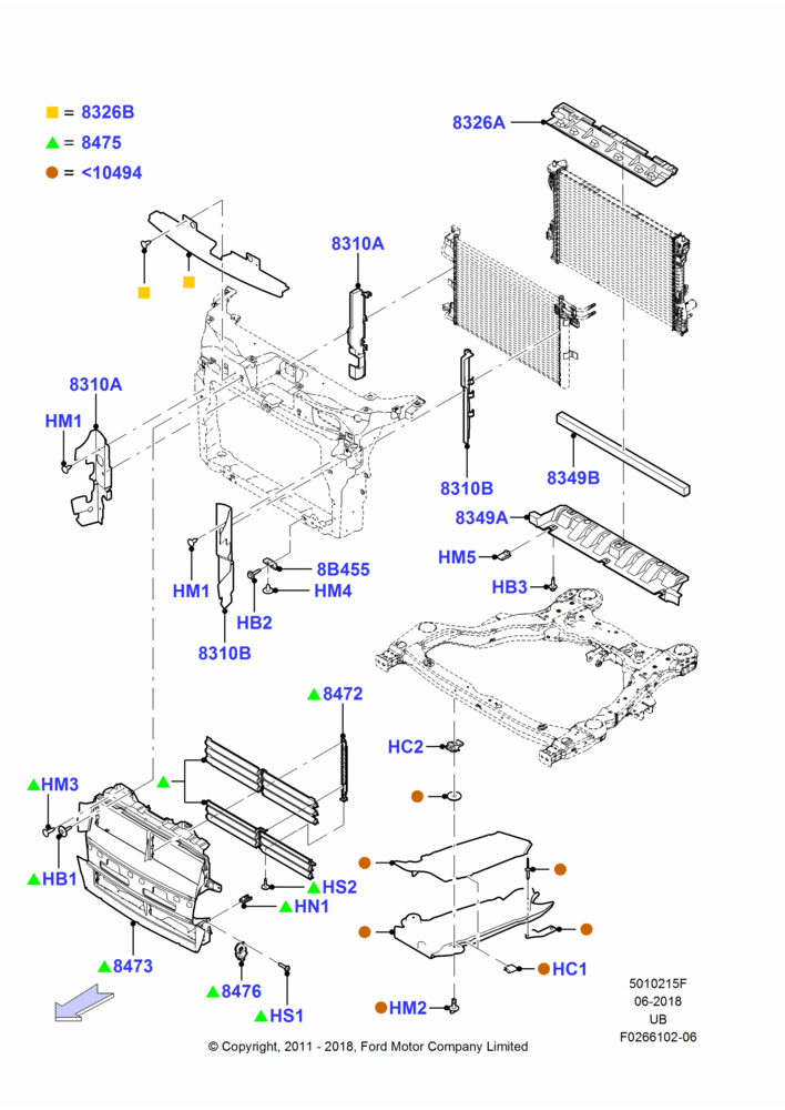 15F - Air Deflectors, 3.5L Cyclone V6 Petrol TIVCT; 06/FEB/2012-03/MAR/2019