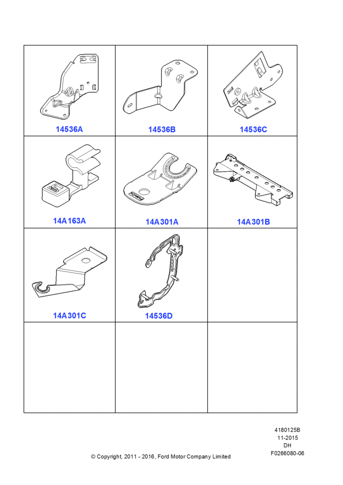 25B - Wiring Clamps, Page B; 31/JAN/2011-04/MAY/2018