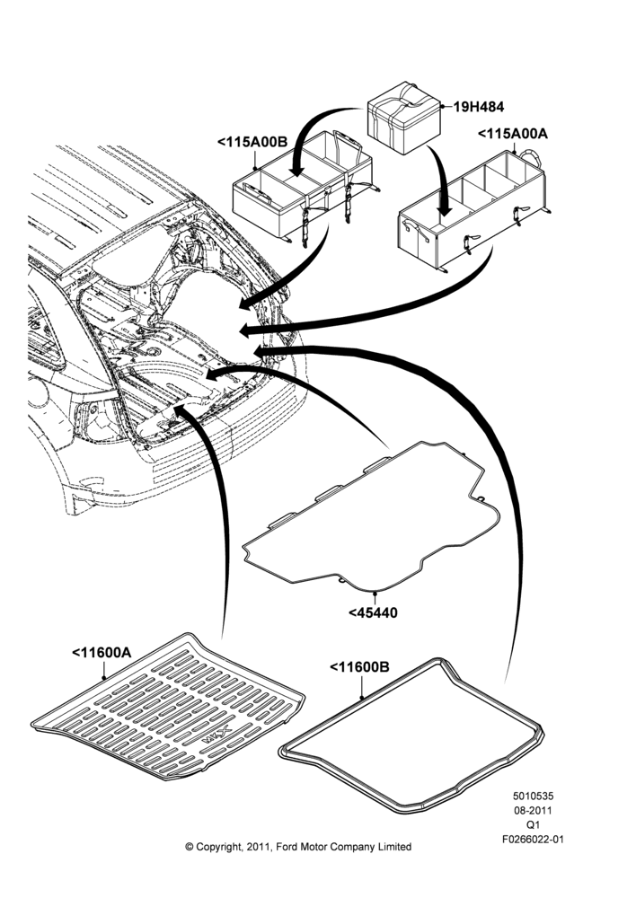 35XE - Load Compartment Trim, Lincoln/Mercury Series, Accessory; 08/AUG/2011-24/DEC/2014