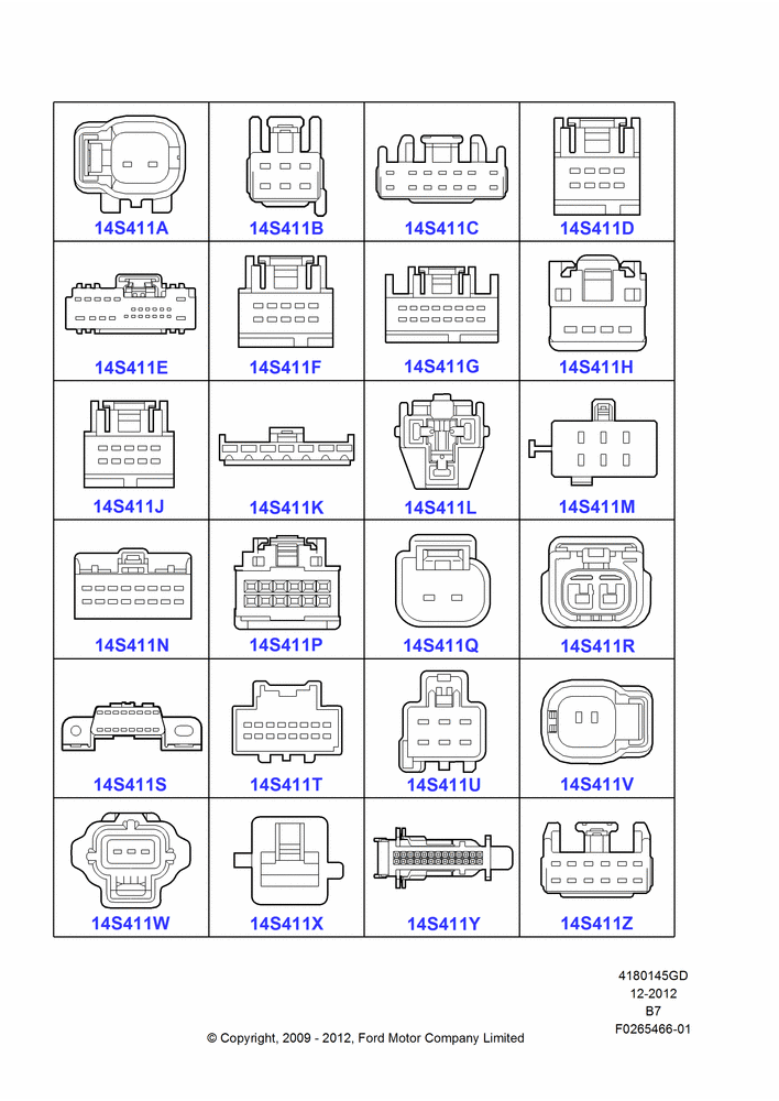 45GD - Pigtail Wiring Kits, Miscellaneous, Page A; 29/JUN/2009-11/AUG/2014