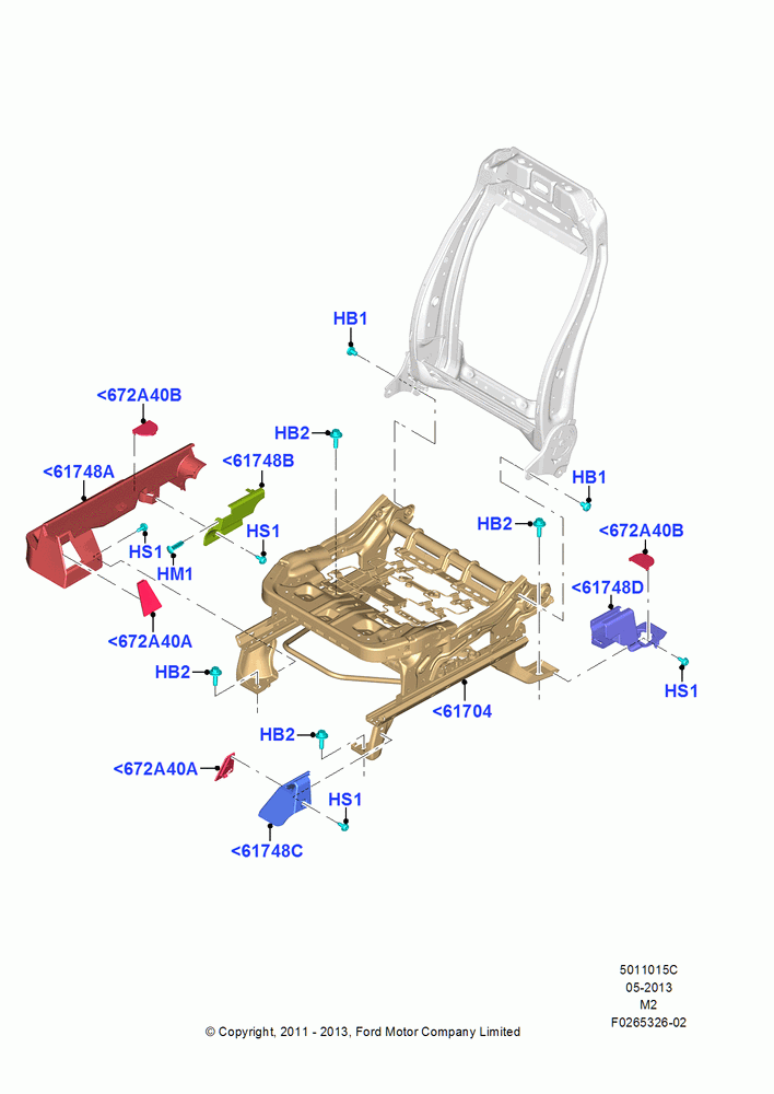 15C - Front Seat Base, With Pass. 4 Way Manual Seat Adjust; 09/APR/2012-13/AUG/2019