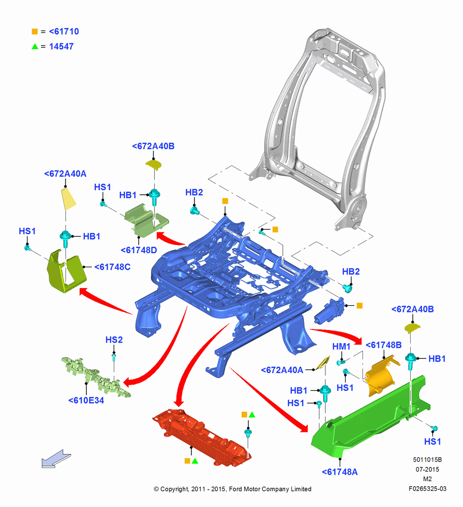 15B - Front Seat Base, With Driver 10 Way Pwr Seat Adjust; 09/APR/2012-13/AUG/2019