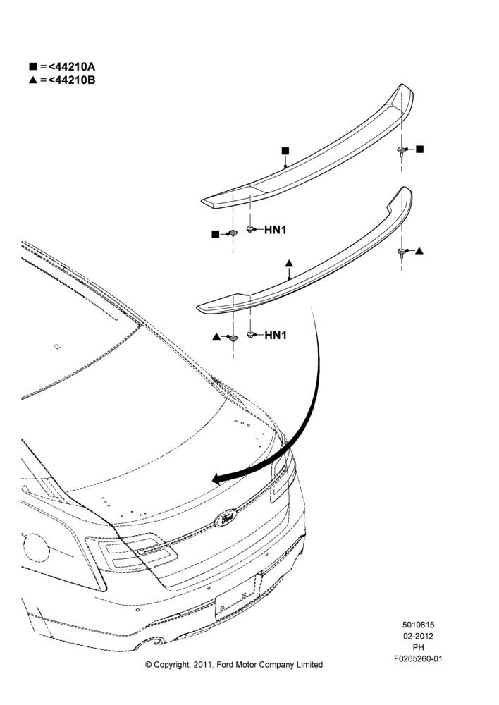 15C - Spoiler and Related Parts; 06/FEB/2012-01/MAR/2019