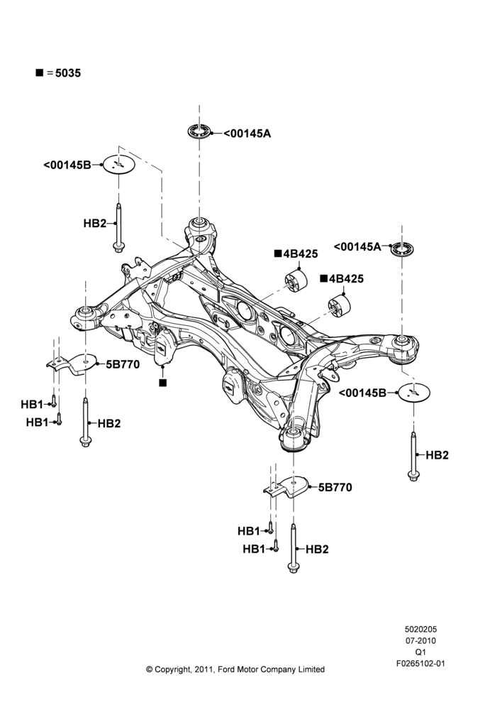 05D - Chassis Frame, LHD 4WD (FTD); 12/JUL/2010-24/DEC/2014