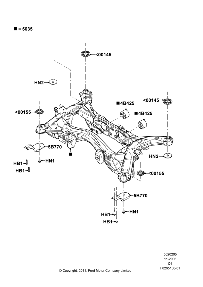 05B - Chassis Frame, LHD 4WD (FTD); 06/NOV/2006-12/JUL/2010