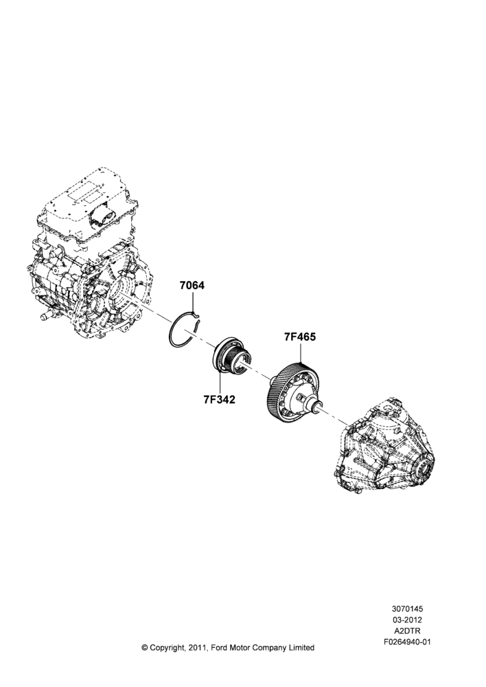 45A - Automatic Transaxle Diff.Component, 1 Speed Transmission; 19/MAR/2012-04/MAY/2018