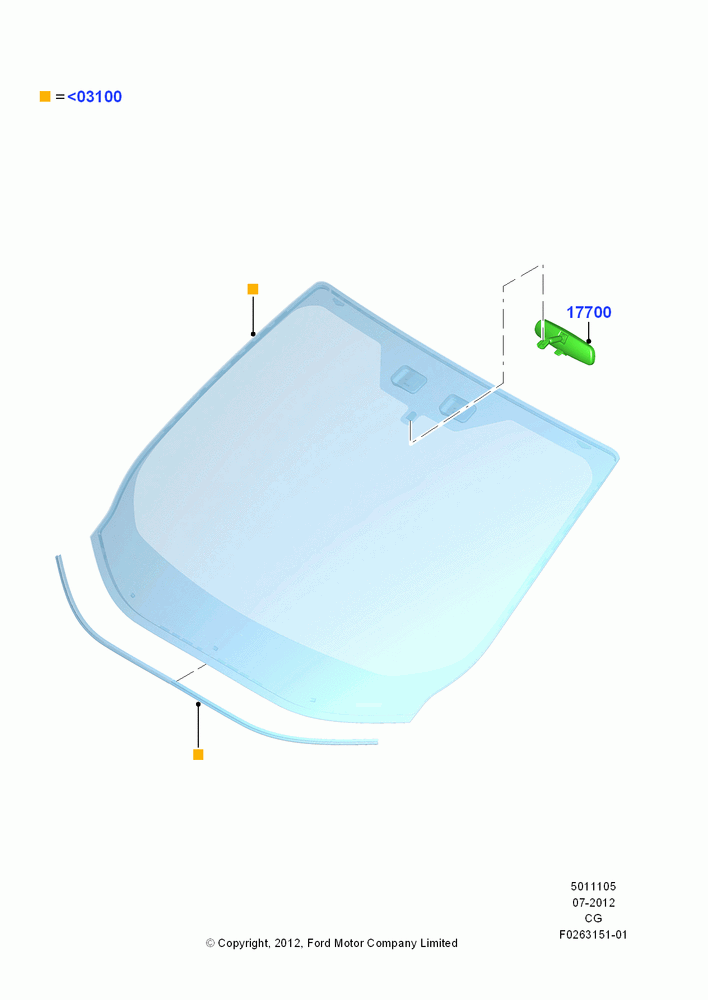 05A - Windshield/Inside Rear View Mirror, With Variable Int. Windshield Wipe; 23/JUL/2012-26/APR/2018
