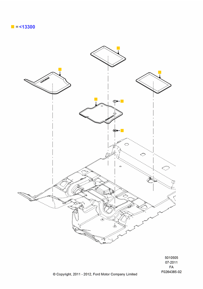05XE - Floor Trim, Super Cab, Accessory; 09/JAN/2012-05/JUL/2016