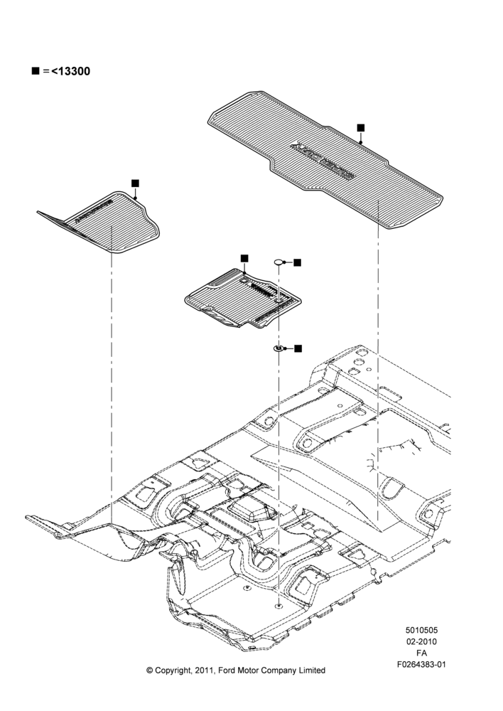 05XC - Floor Trim, Crew Cab, Accessory; 22/FEB/2010-09/JAN/2012