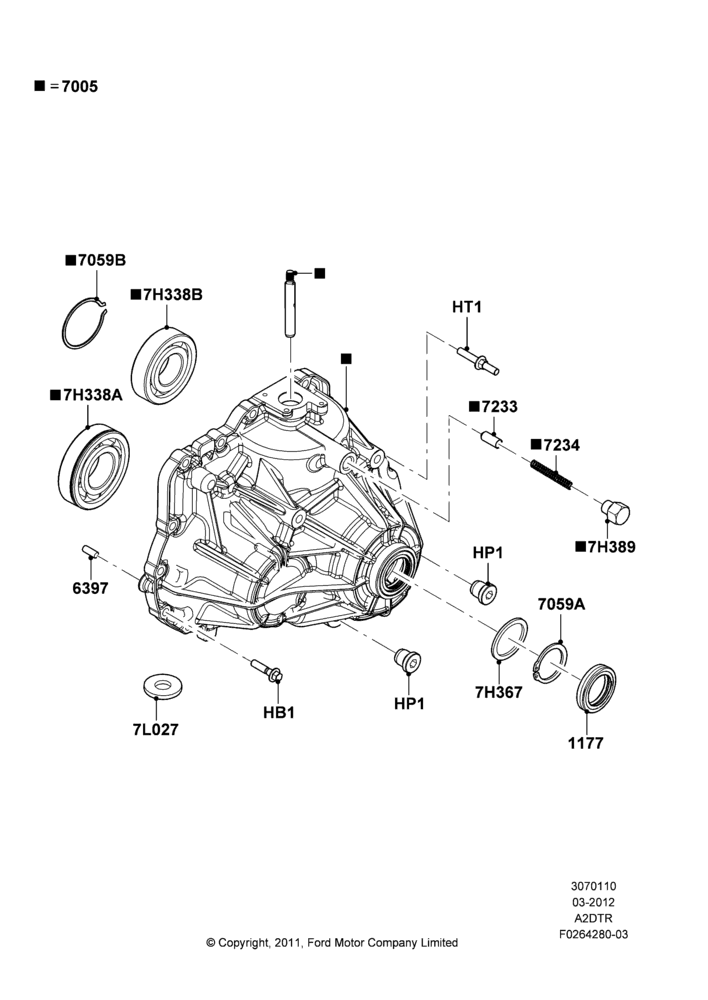 10A - Transmission External Components, 1 Speed Transmission; 19/MAR/2012-04/MAY/2018