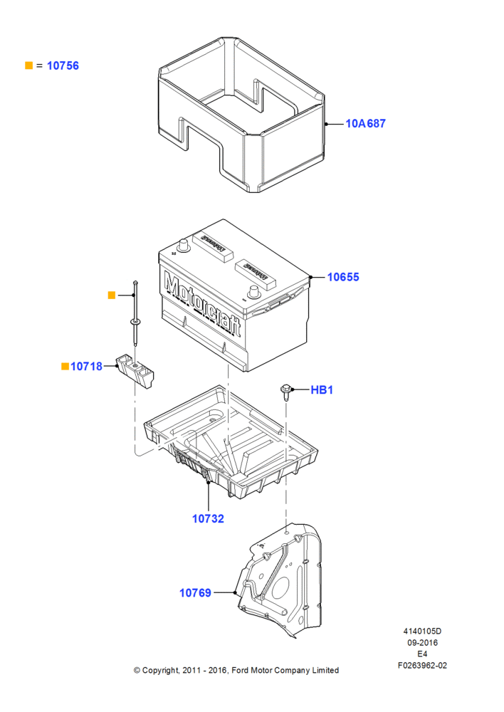 05D - Battery and Mountings, Less Stripped Chassis; 26/JUL/2010