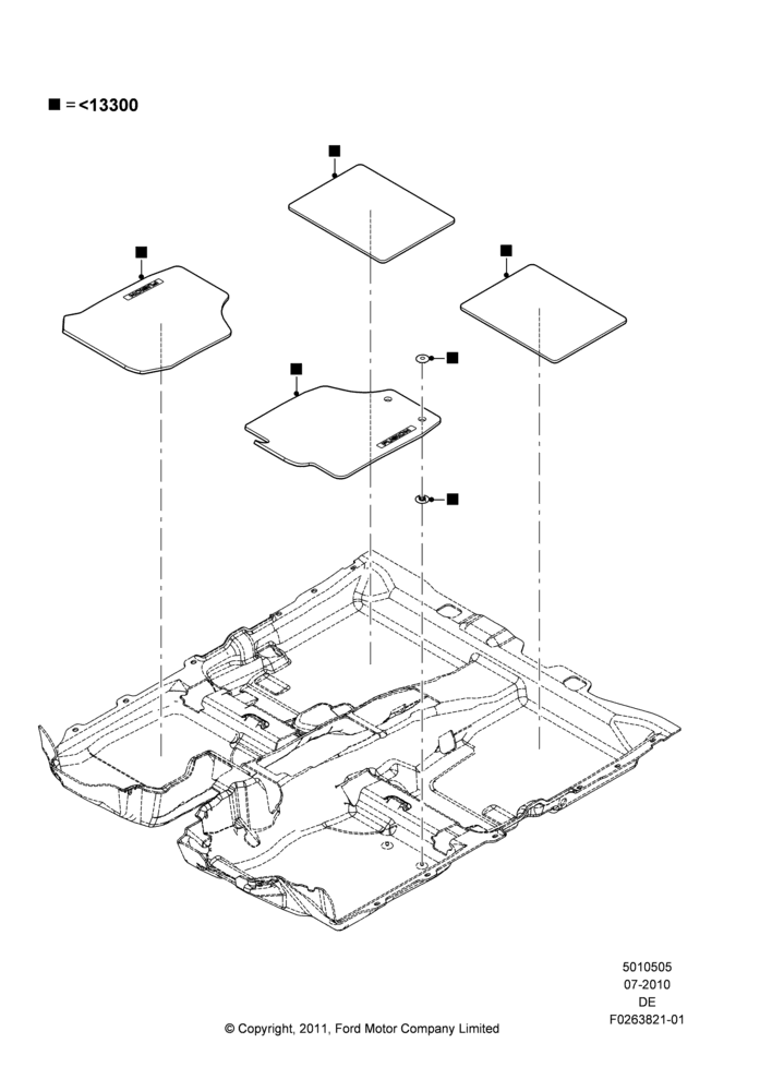 05XH - Floor Trim, Ford Division Derivative, Accessory; 26/JUL/2010-06/JUN/2011