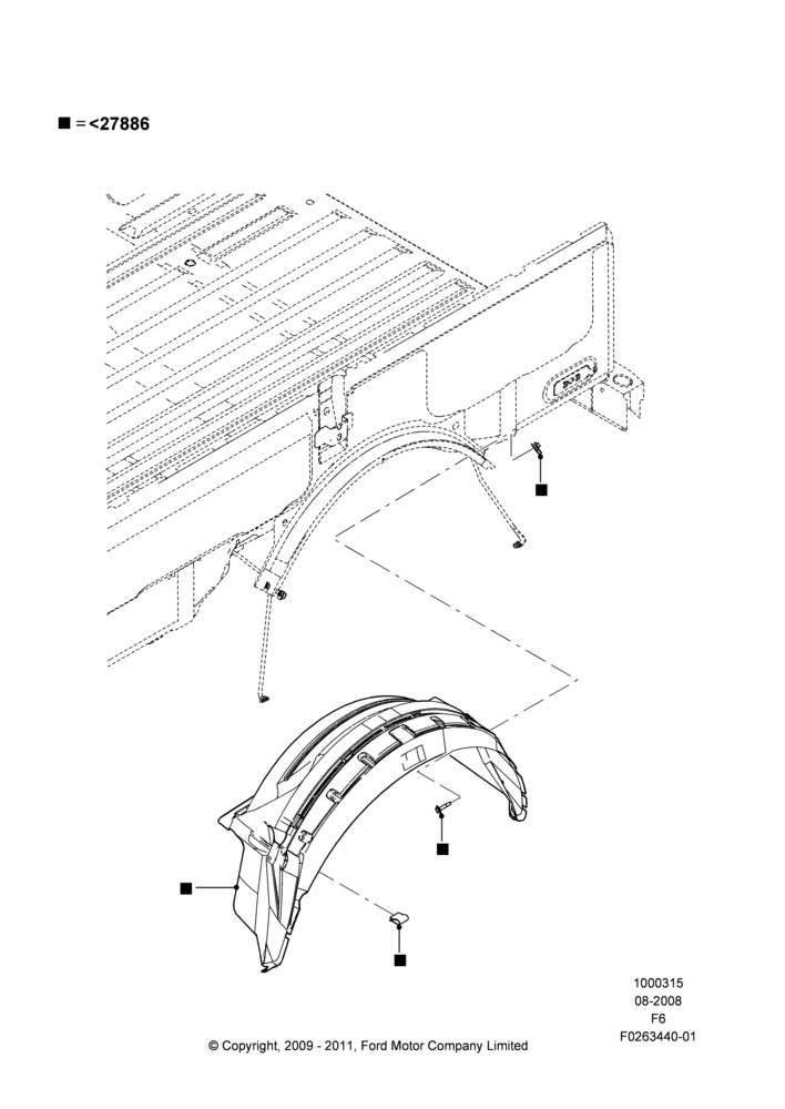 15C - Body Dress Up Kits - Side, Accessory, Wheelhouse Liner Kit; 18/AUG/2008-23/DEC/2014