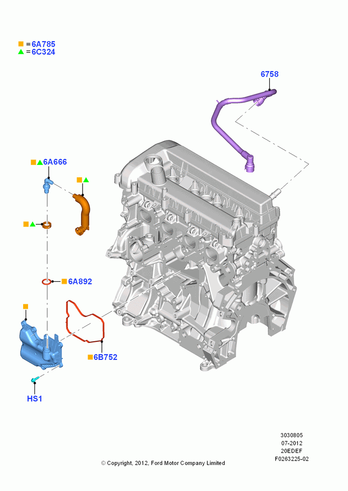 05A - Emission Control - Crankcase, 2.0L Duratec Hybrid (130kW); 23/JUL/2012-26/APR/2018