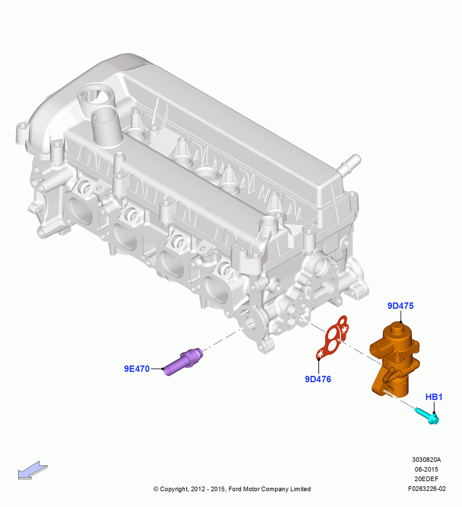 20A - Exhaust Gas Recirculation, 2.0L Duratec Hybrid (130kW); 23/JUL/2012-26/APR/2018