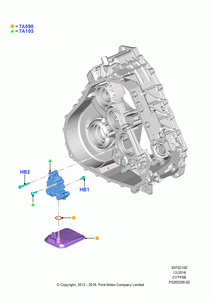 10D - Transmission Pump Assy, ECVT Auto Trans Power Split, (+) "NA Market "; 23/JUL/2012-26/APR/2018