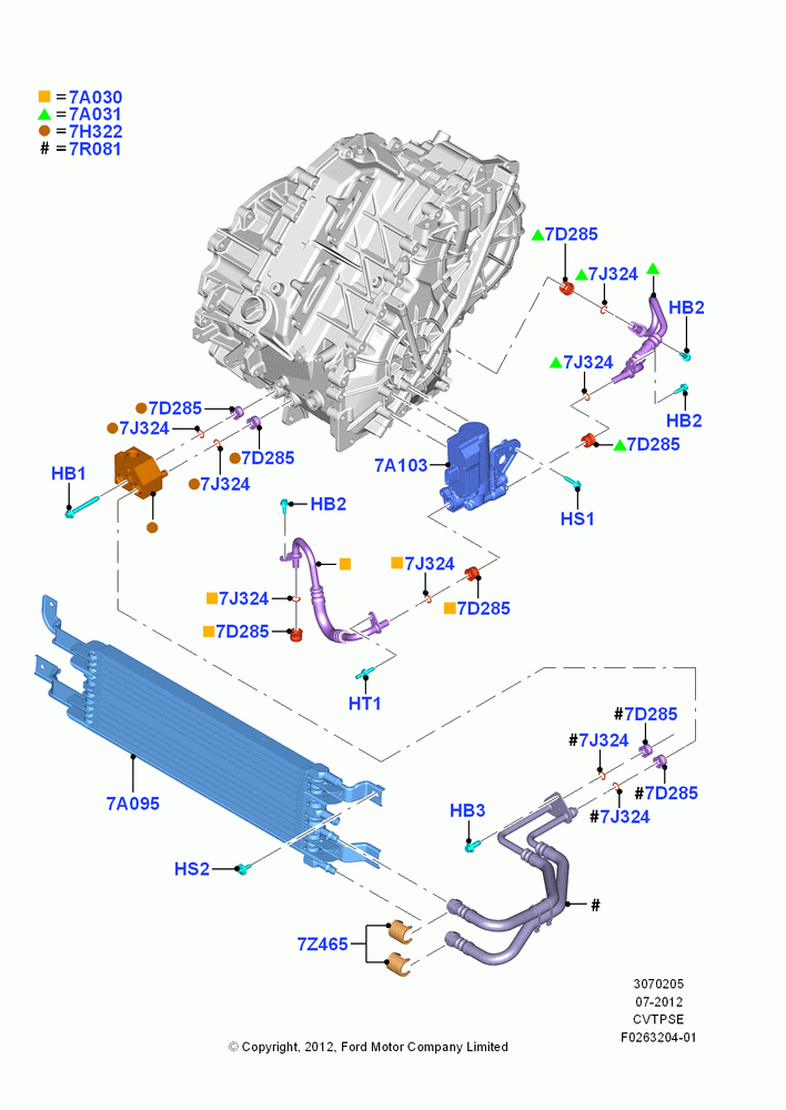 05D - Transmission Cooling Systems, ECVT Auto Trans Power Split, Plug-In Gas/Electric Hybrid; 23/JUL/2012-26/APR/2018