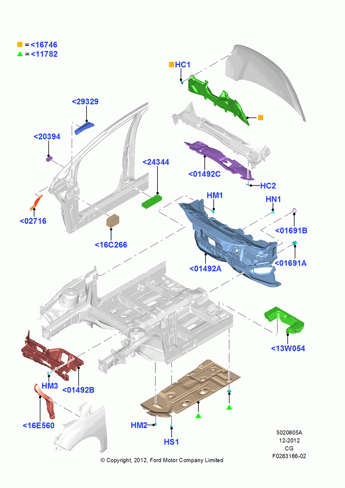 05A - Insulators - Front, Gas/Electric Hybrid; 23/JUL/2012-26/APR/2018