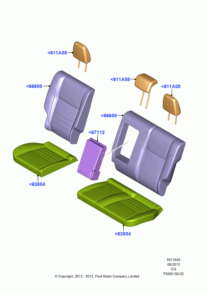 40 - Rear Seat Covers; 23/JUL/2012-26/APR/2018