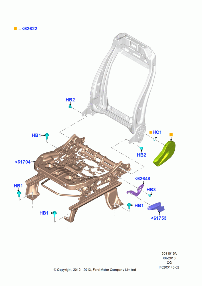 15A - Front Seat Base, With Driver 4 Way Mnl.Seat Adjuster, Driver; 23/JUL/2012-26/APR/2018