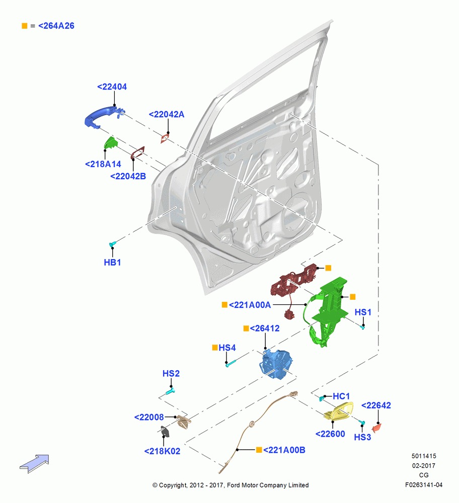 15 - Rear Door Lock Controls; 23/JUL/2012-26/APR/2018