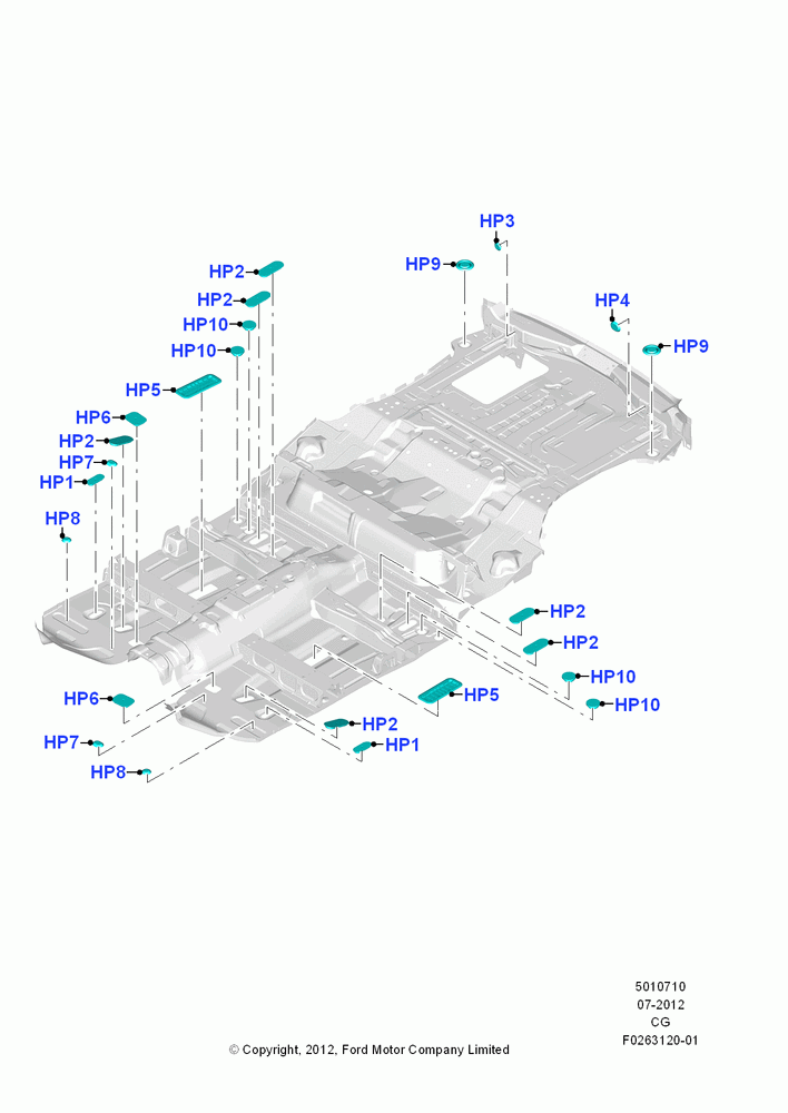 10A - Plugs - Floor Pan; 23/JUL/2012-26/APR/2018