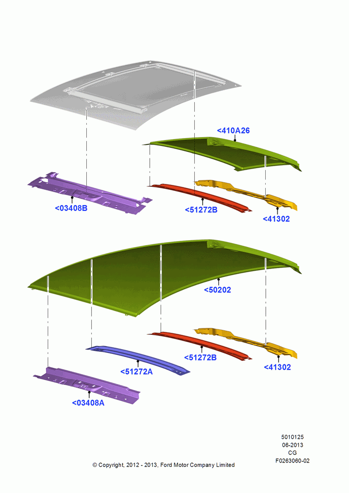 25A - Roof - Sheet Metal; 23/JUL/2012-26/APR/2018
