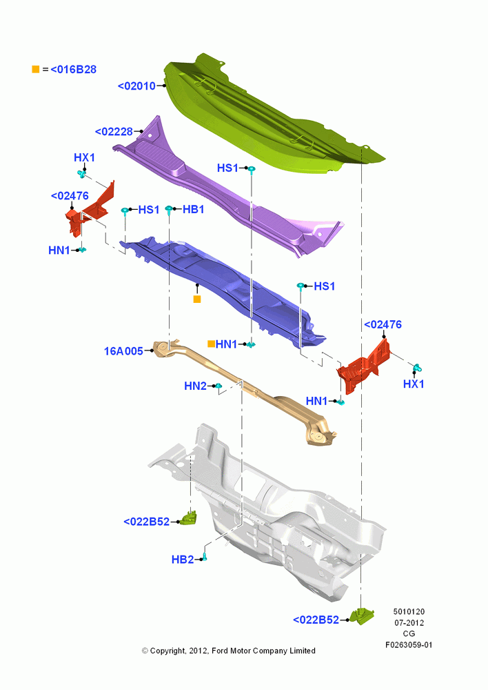 20A - Cowl/Panel and Related Parts; 23/JUL/2012-26/APR/2018