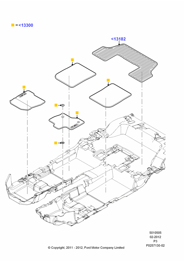 05XD - Floor Trim, Accessory; 29/FEB/2012-07/NOV/2016
