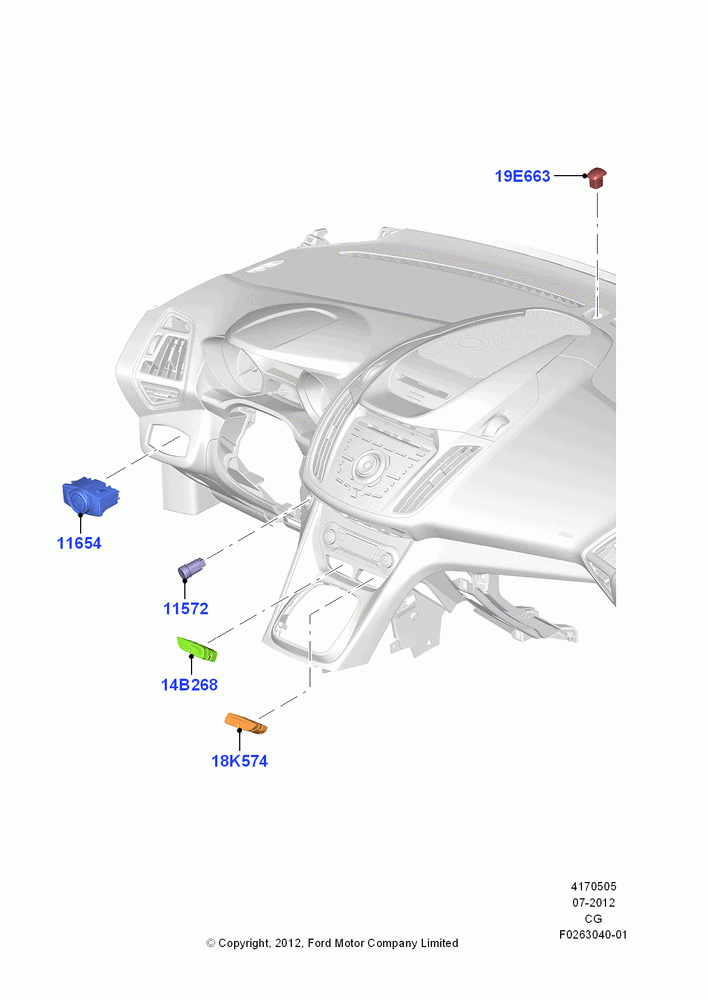 05A - Instrument Panel Related Parts; 23/JUL/2012-26/APR/2018