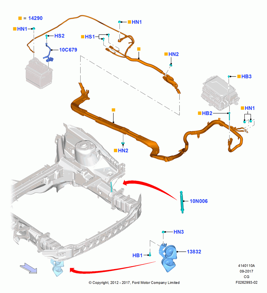 10A - Battery Cables and Horn, Gas/Electric Hybrid; 23/JUL/2012-26/APR/2018