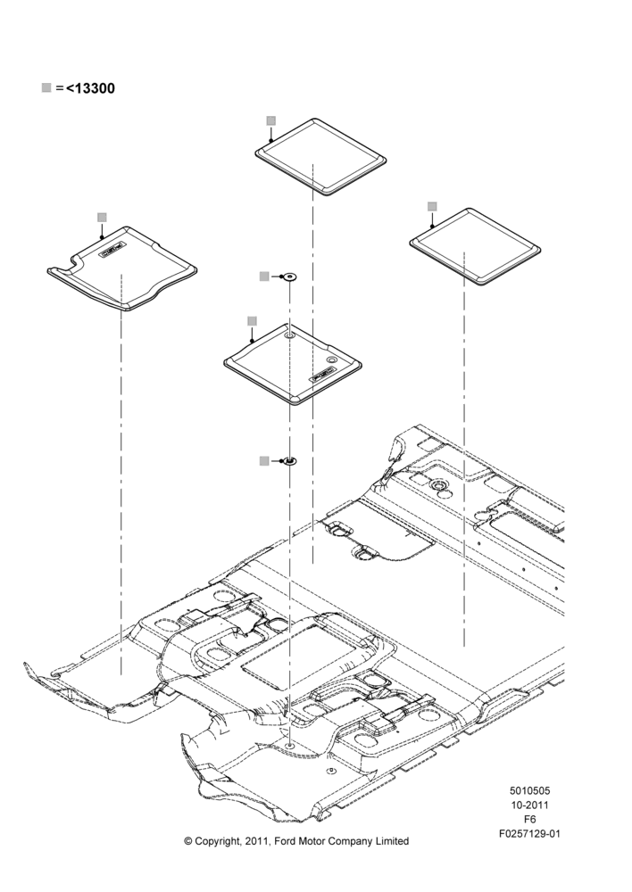 05XR - Floor Trim, Crew Cab, Accessory; 24/OCT/2011-23/DEC/2014