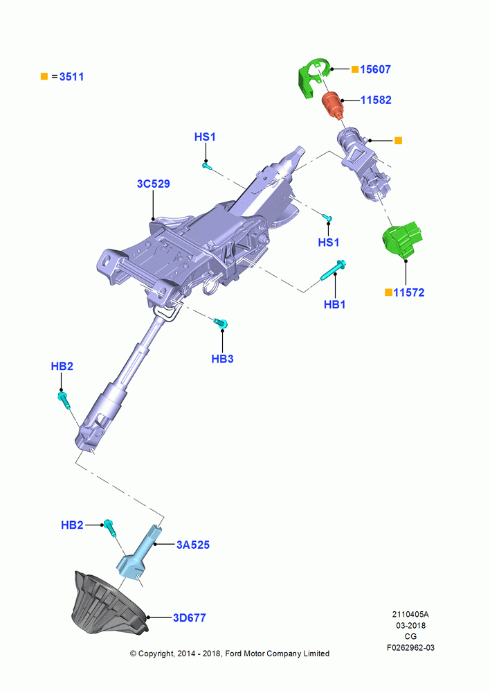05A - Steering Column, Less Keyless Entry System; 23/JUL/2012-15/SEP/2014